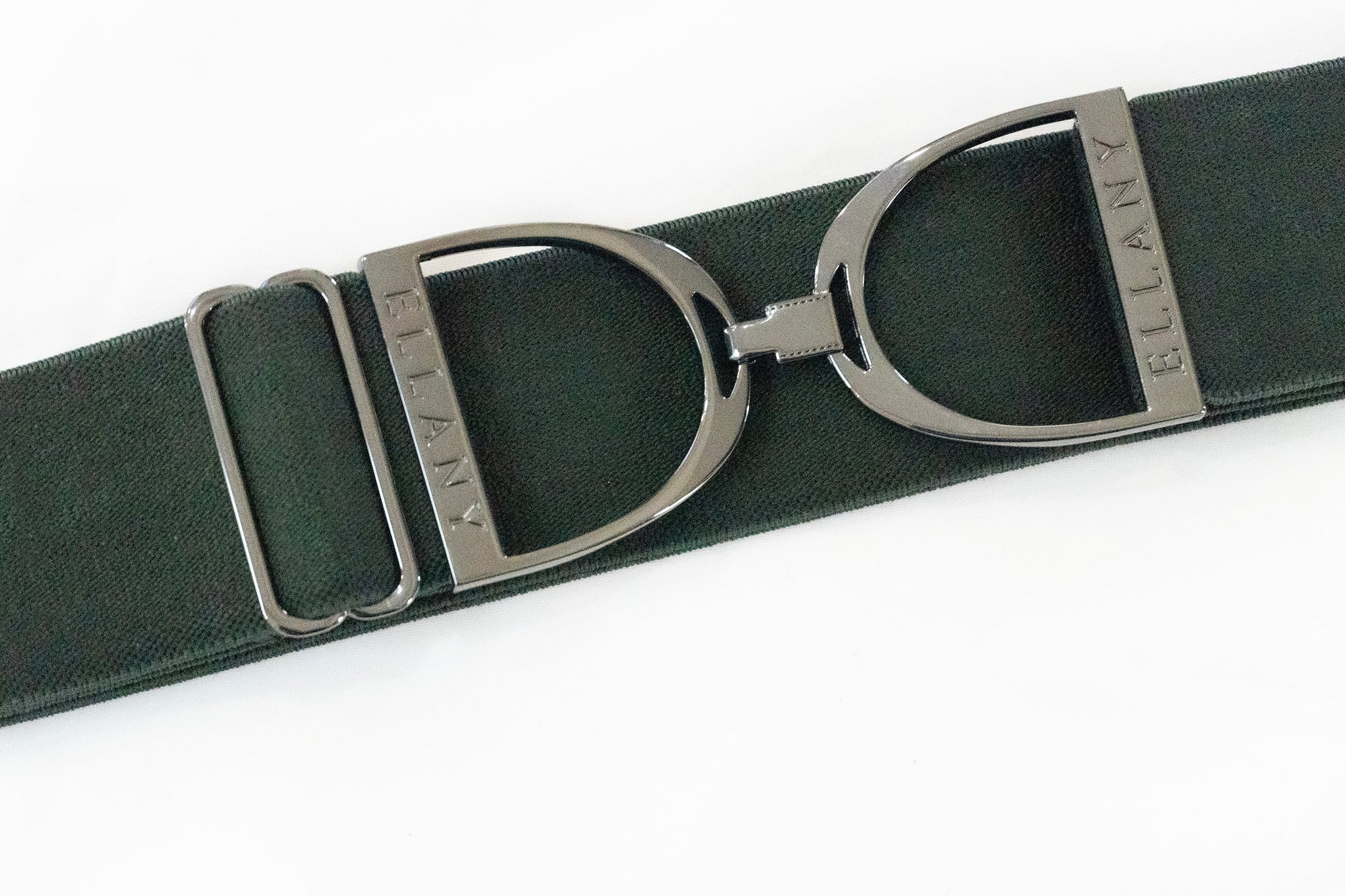 Forest - 2" Gunmetal Stirrup Elastic Belt