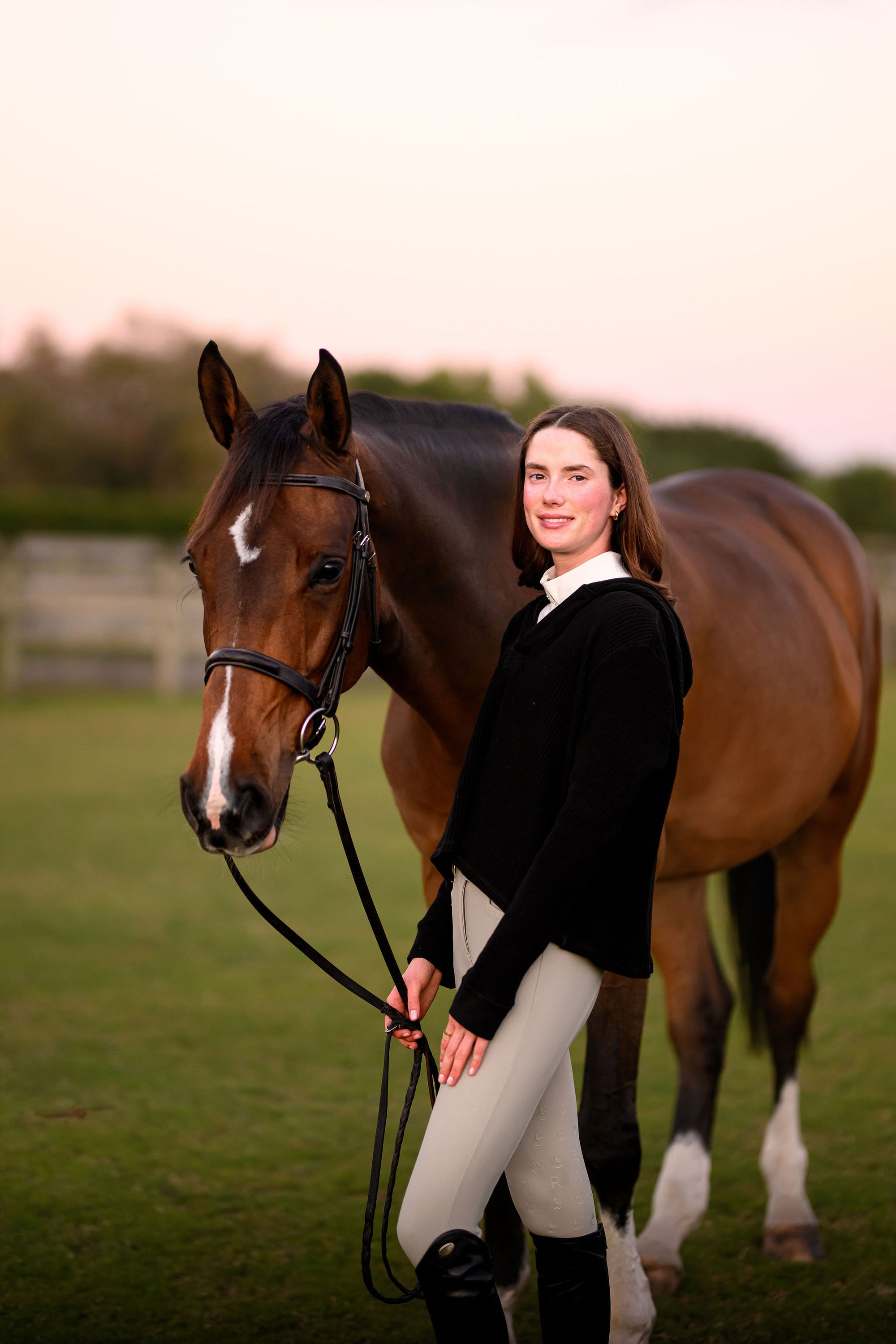 Cali Waffle Hoodie-Black