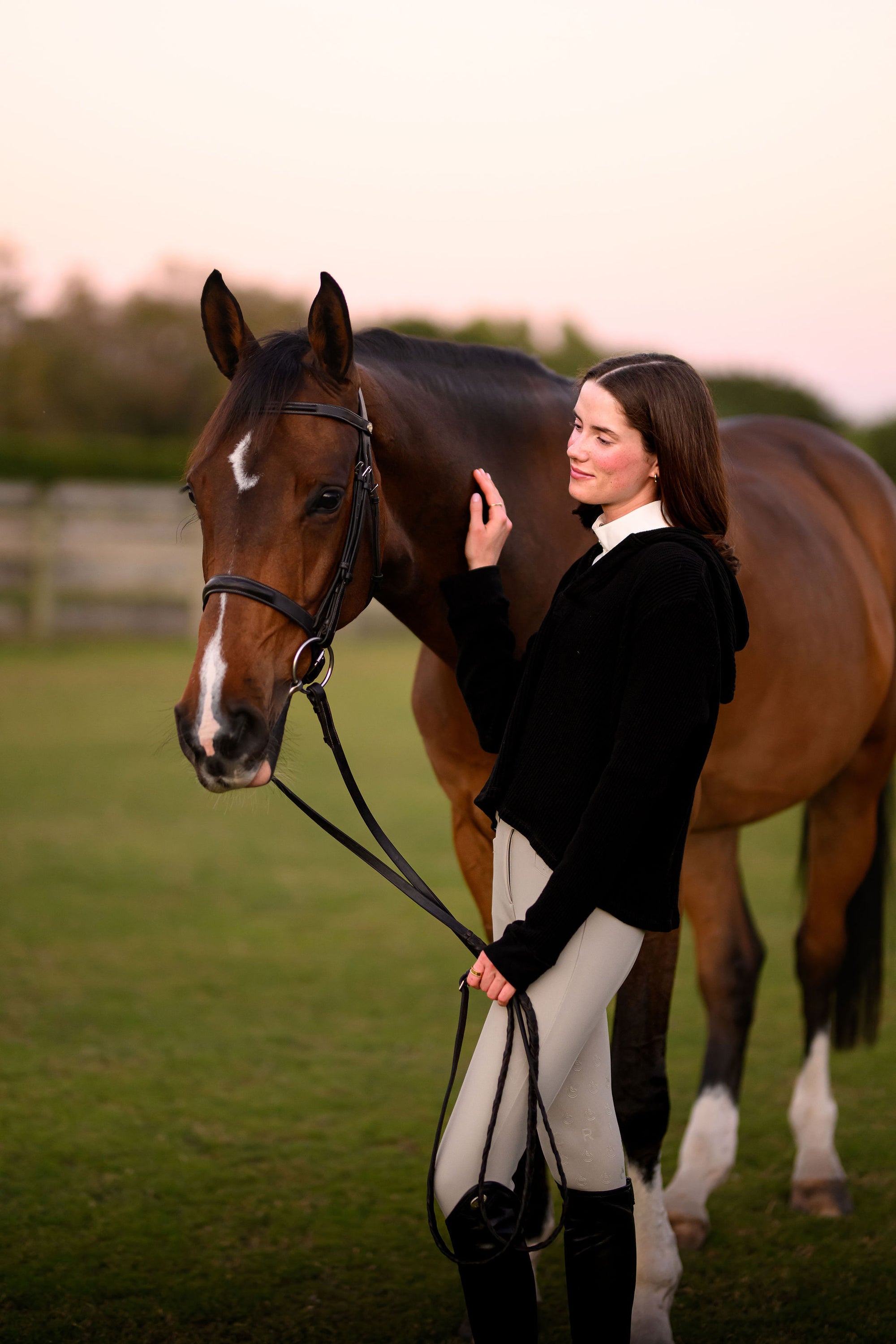Cali Waffle Hoodie-Black