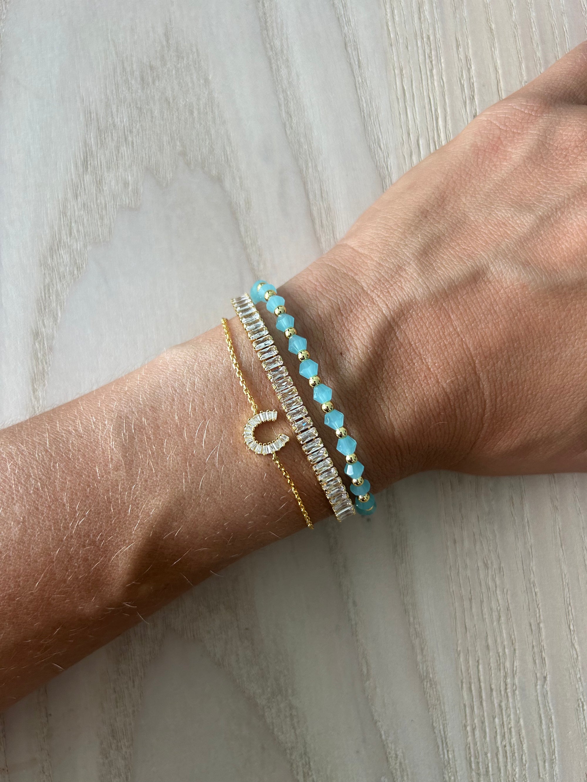 Stacked By Samantha Lucky Baby Baguette Bracelet