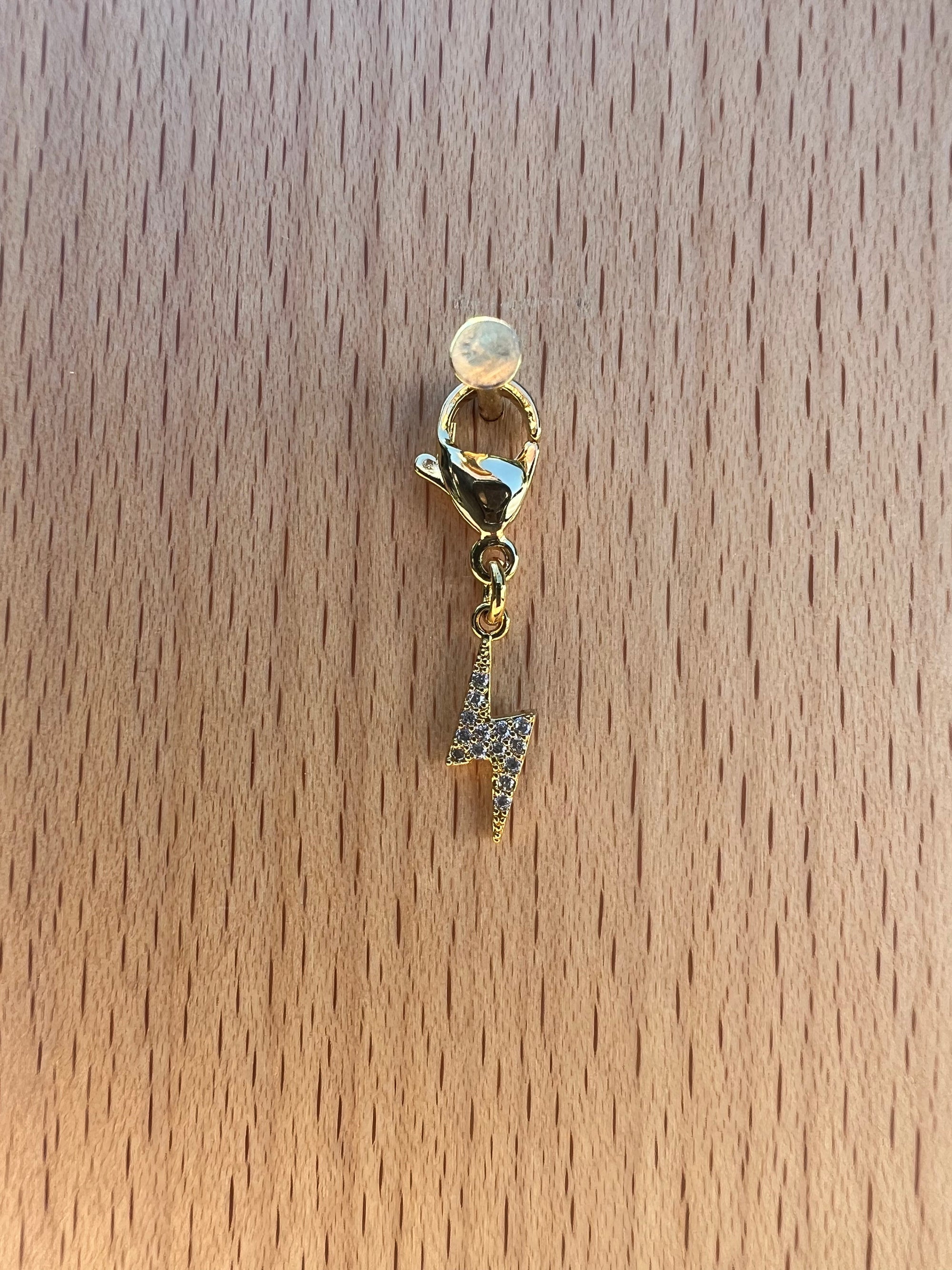 Sparkly Lightning Bolt Braid Charm