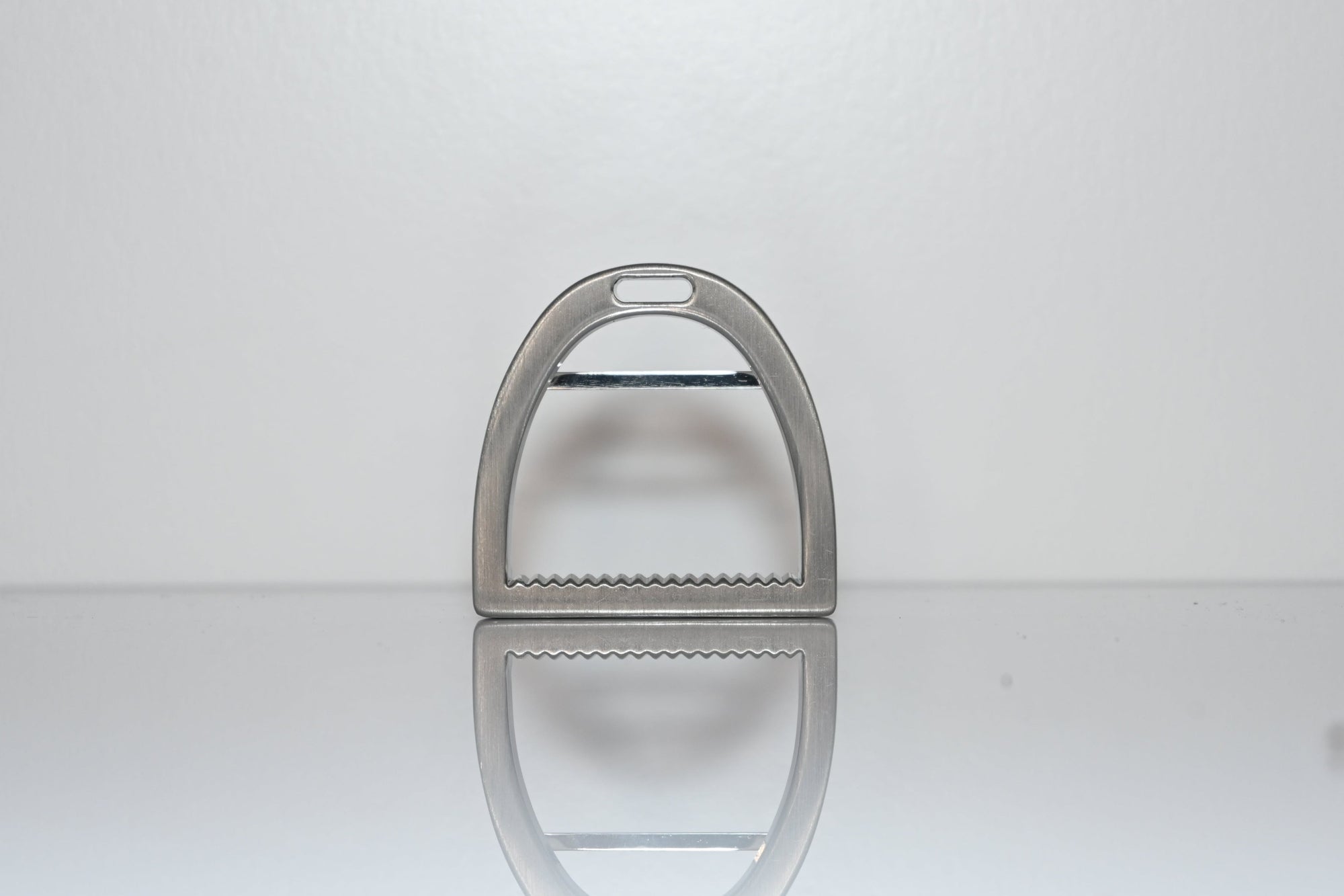 Brushed Silver Stirrup Buckle