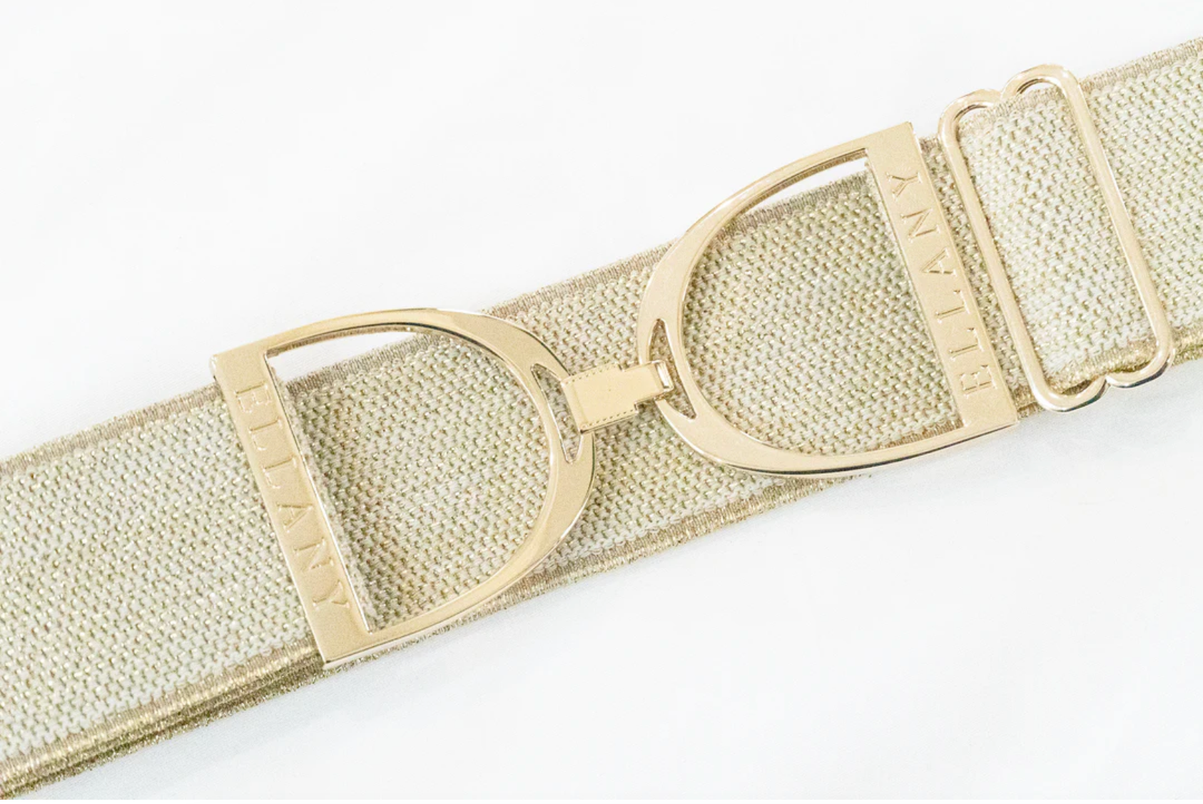 Ellany Gold Dakota- 2" Gold Stirrup Elastic Belt