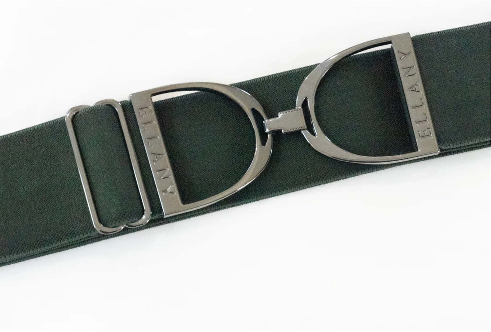 Ellany Forest- 2" Gunmetal Stirrup Elastic Belt