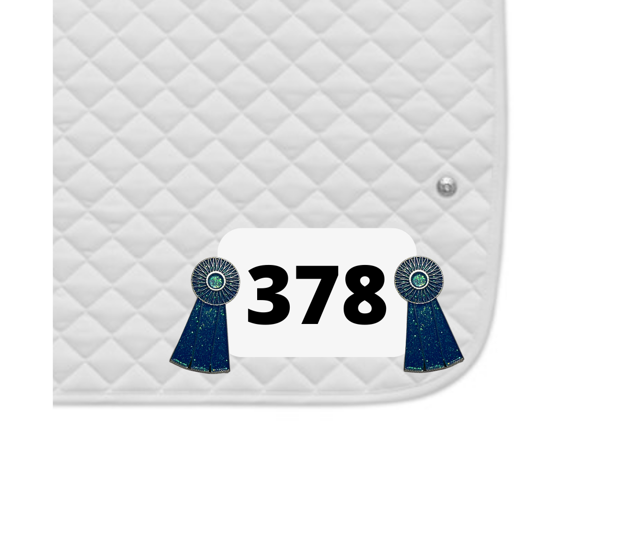 Blue Ribbon Number Pin Charm