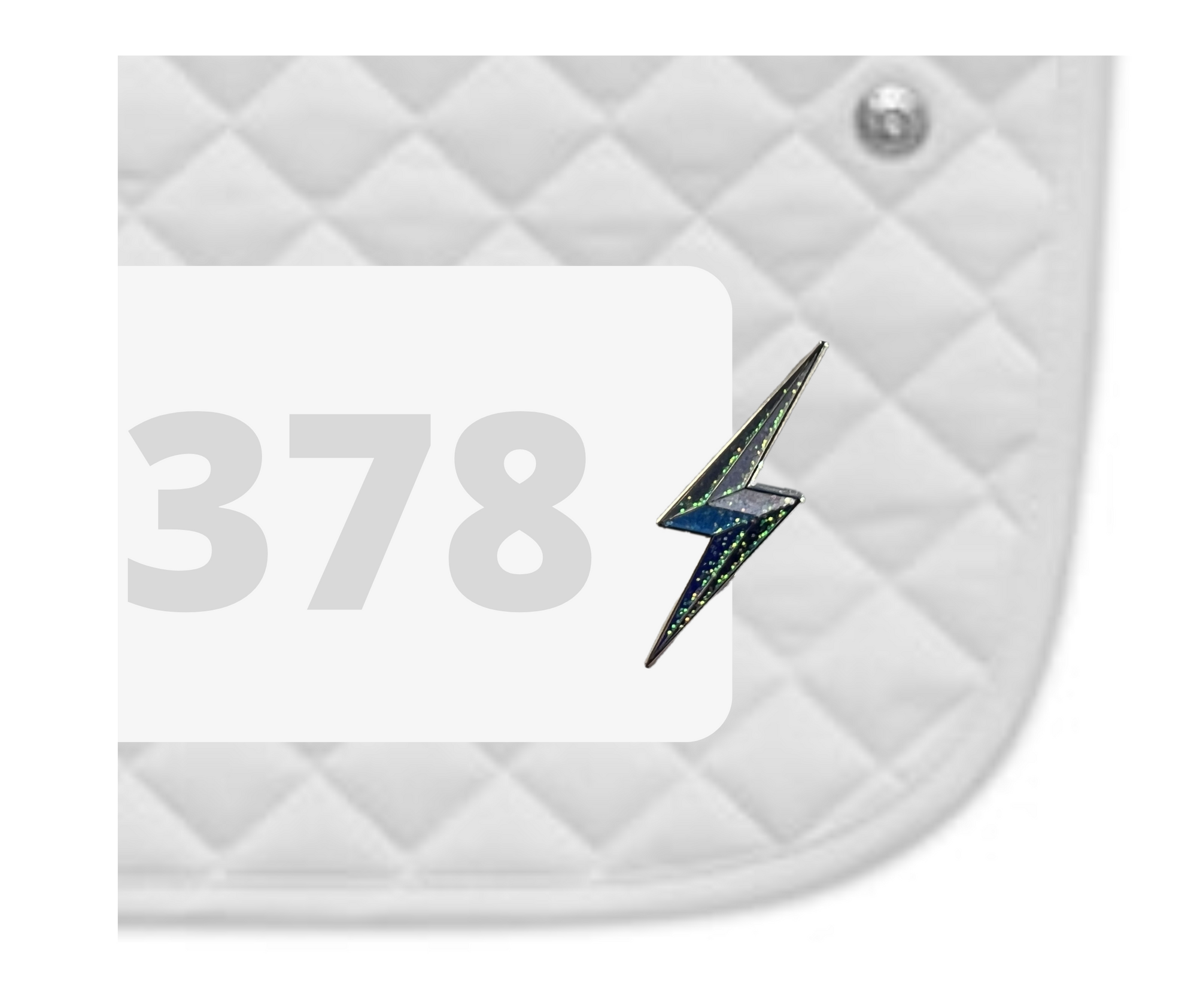 Lightning Bolt Number Pin Charm